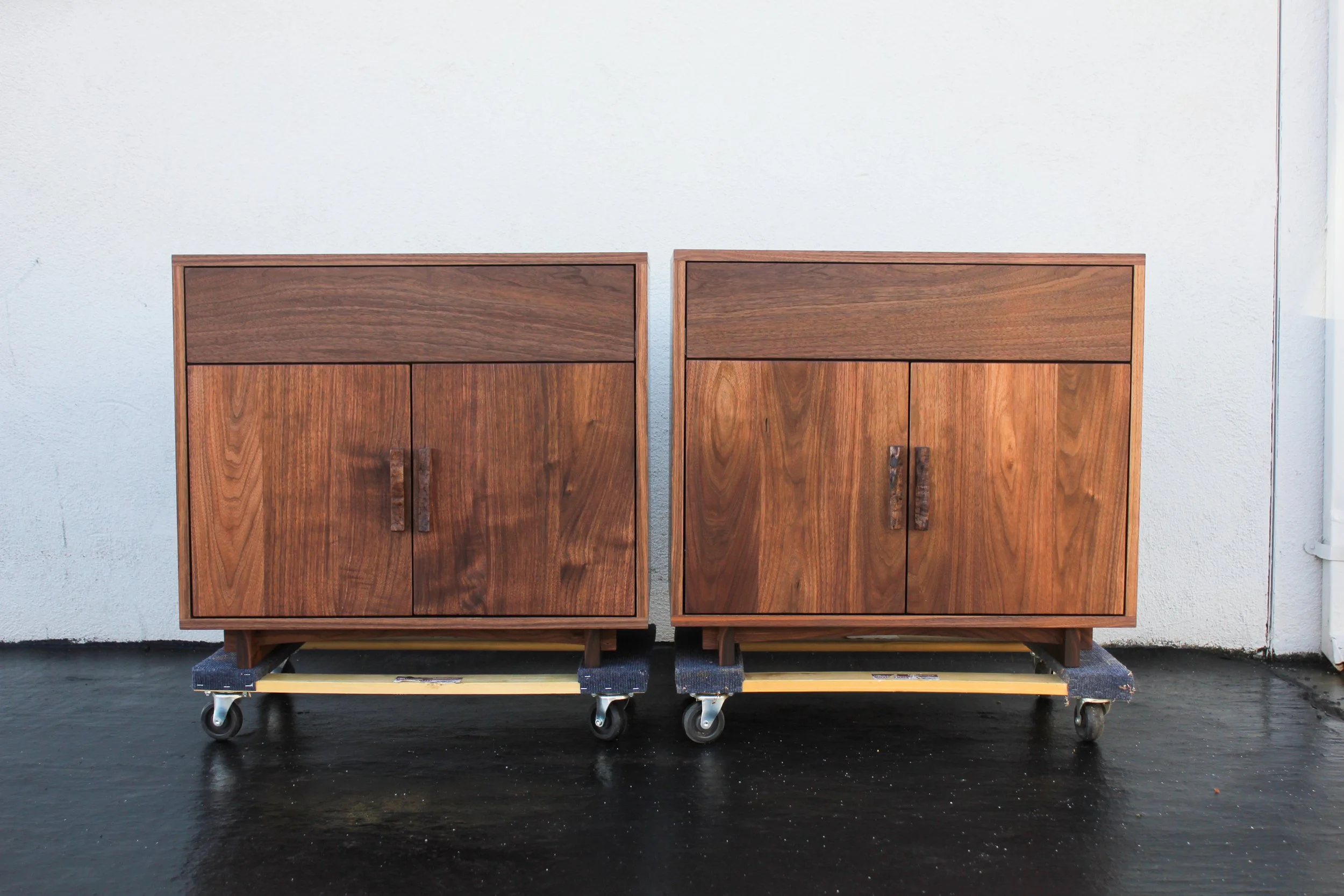 Black walnut nightstands
