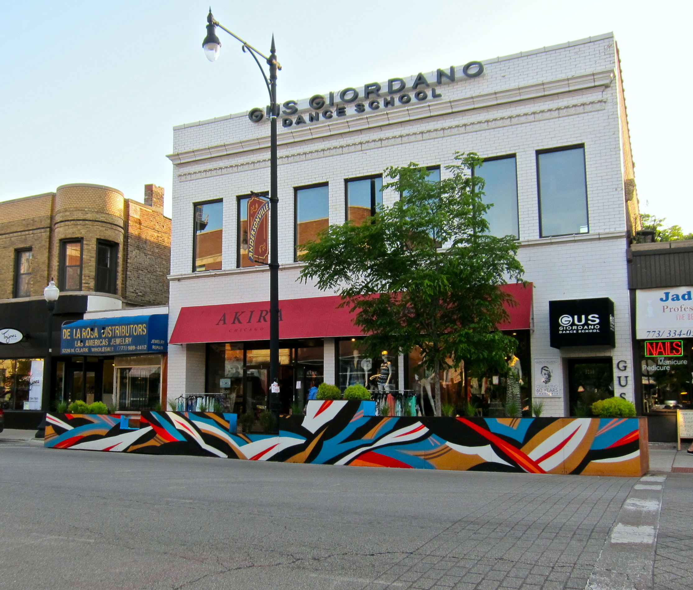 Ruben Aguirre Parklet Mural - Chicago, Illinois - Installed September 2012