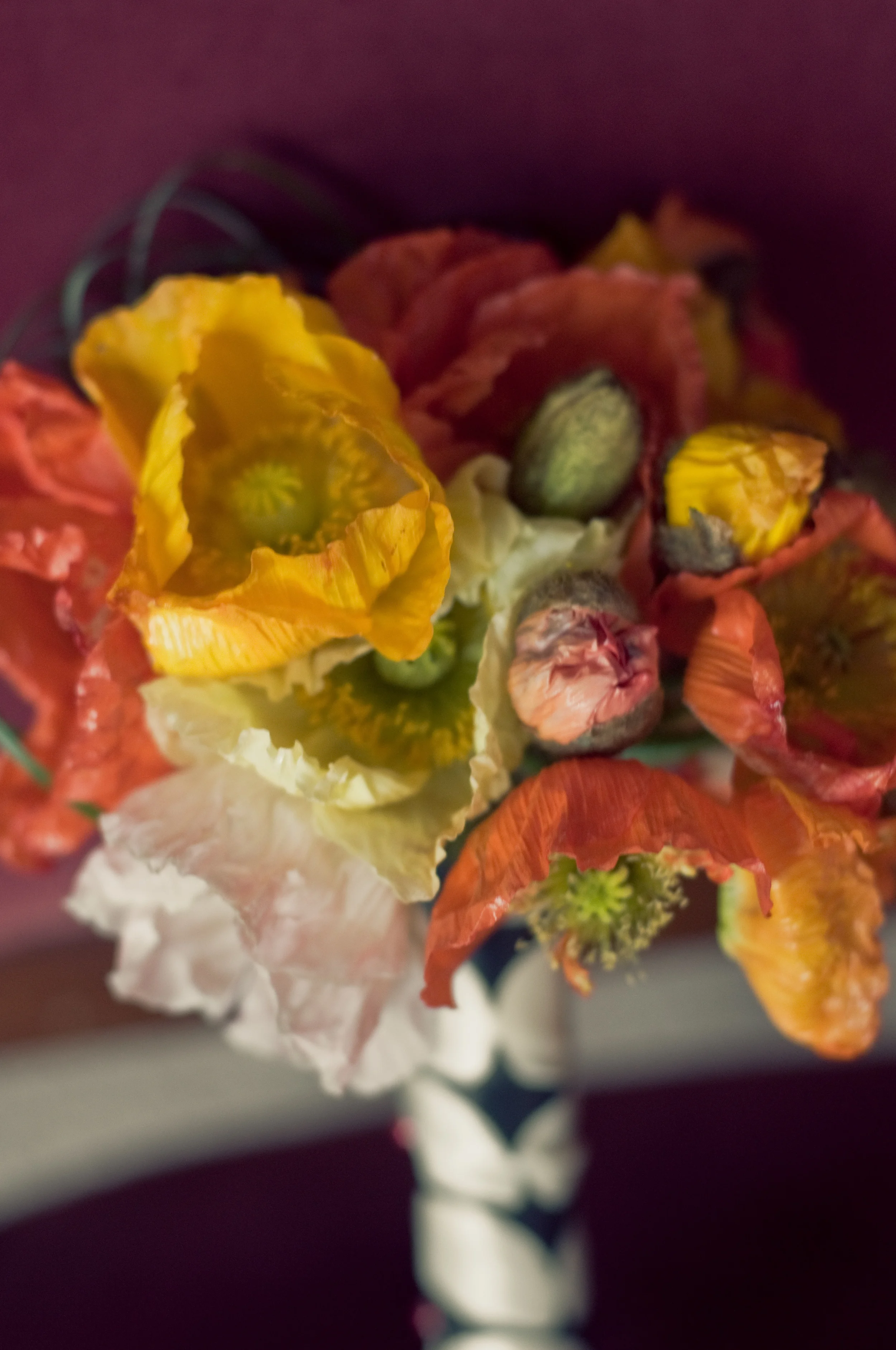 Poppy wedding flowers - bridesmaid bouquet