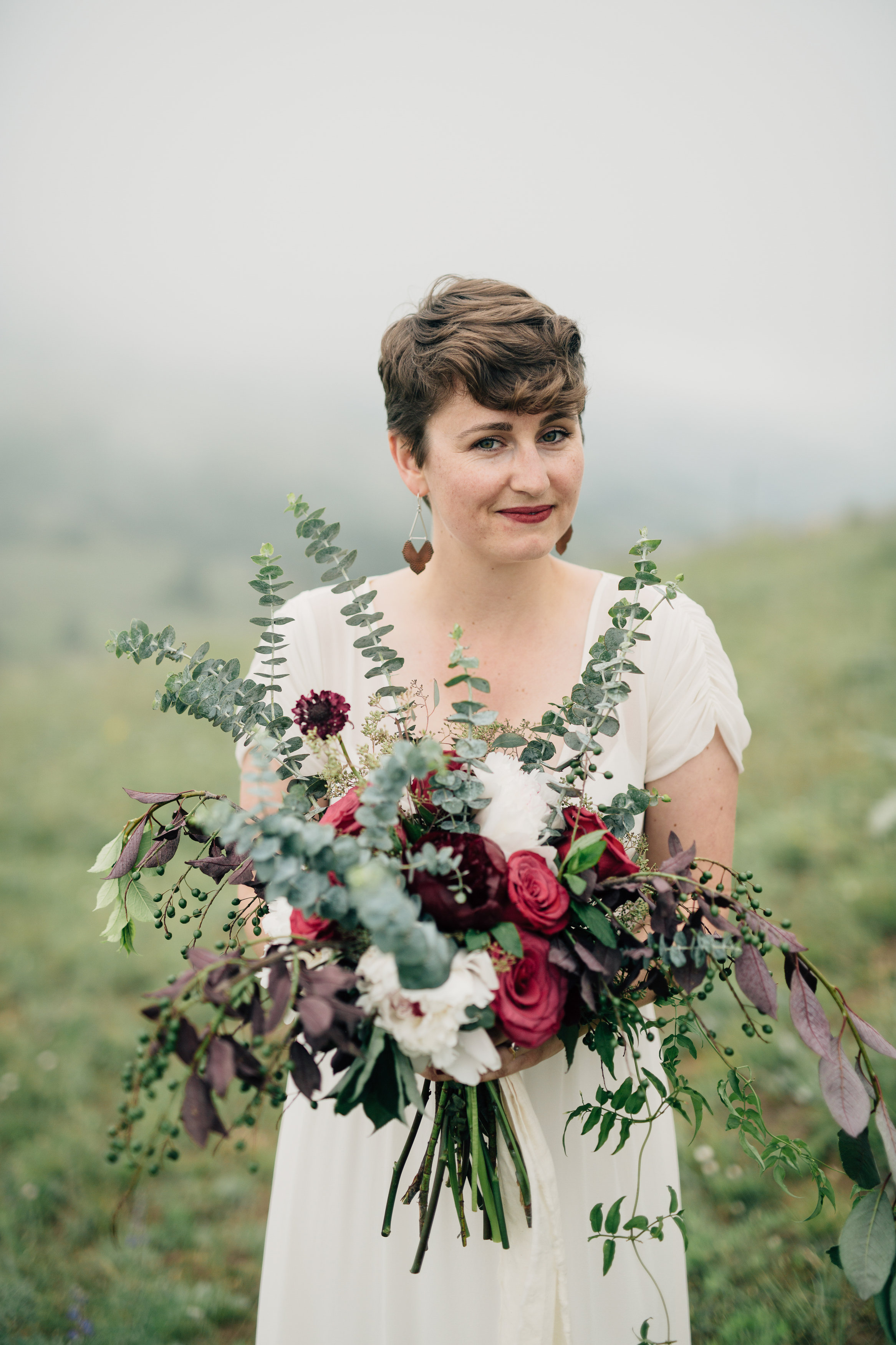 Wild Bridal Bouquet for Wyoming Mountain Elopement
