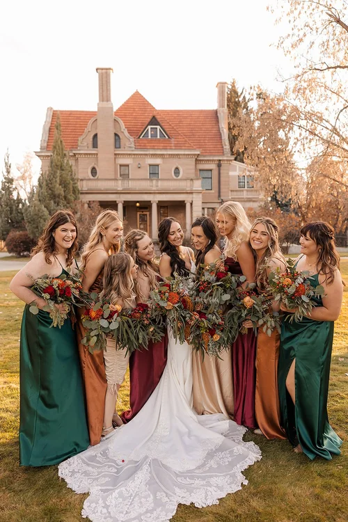 Warm, Jewel-toned Fall Wedding  Whirly Girl Flowers