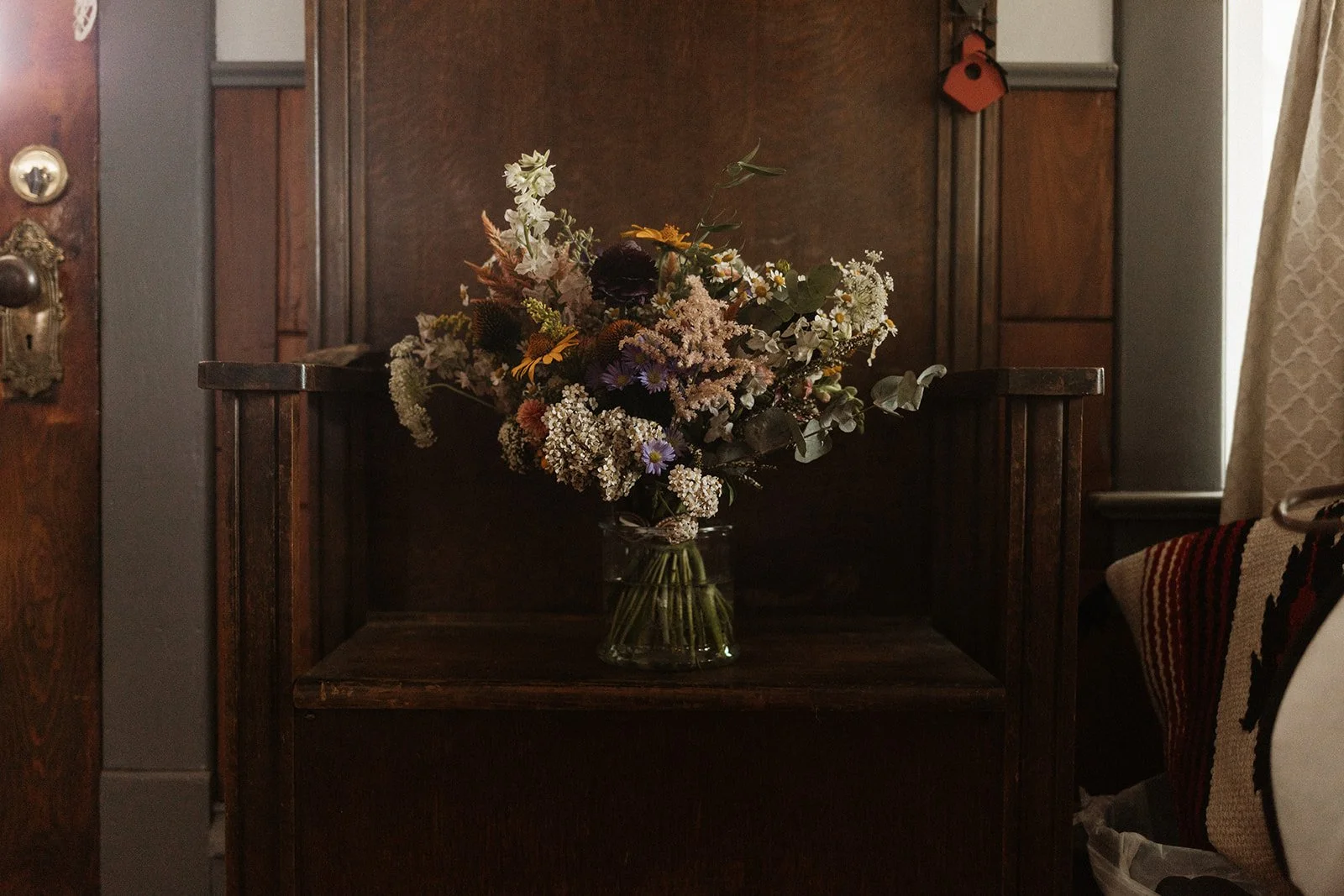 A western inspired wildflower bouquet for a Wyoming wedding in August.