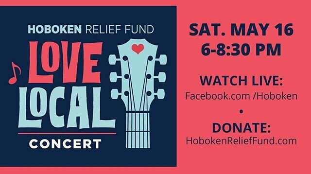 #Repost @glennmorrowscryforhelp
・・・
Hey Friends-
Glenn will be playing a song along with a great bunch of local music dignitaries to benefit @hobokenrelieffund this Saturday, May 16th from 6-8:30 pm. You can watch it live on facebook.com/hoboken and 