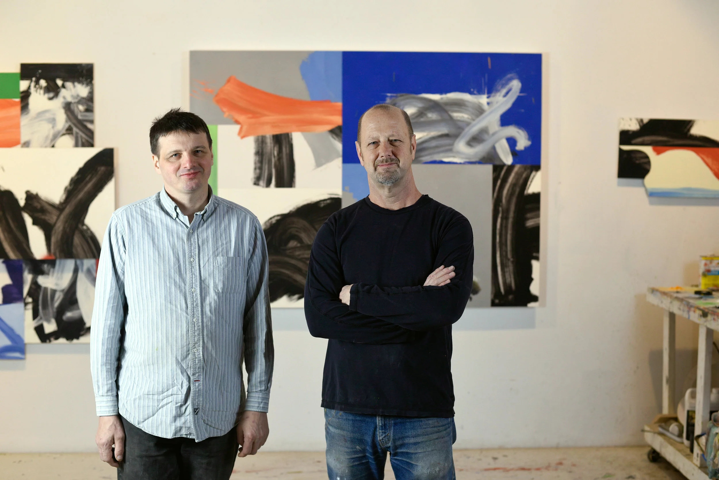 Julius Ludavicius with Tim Steele at Dumbo studio