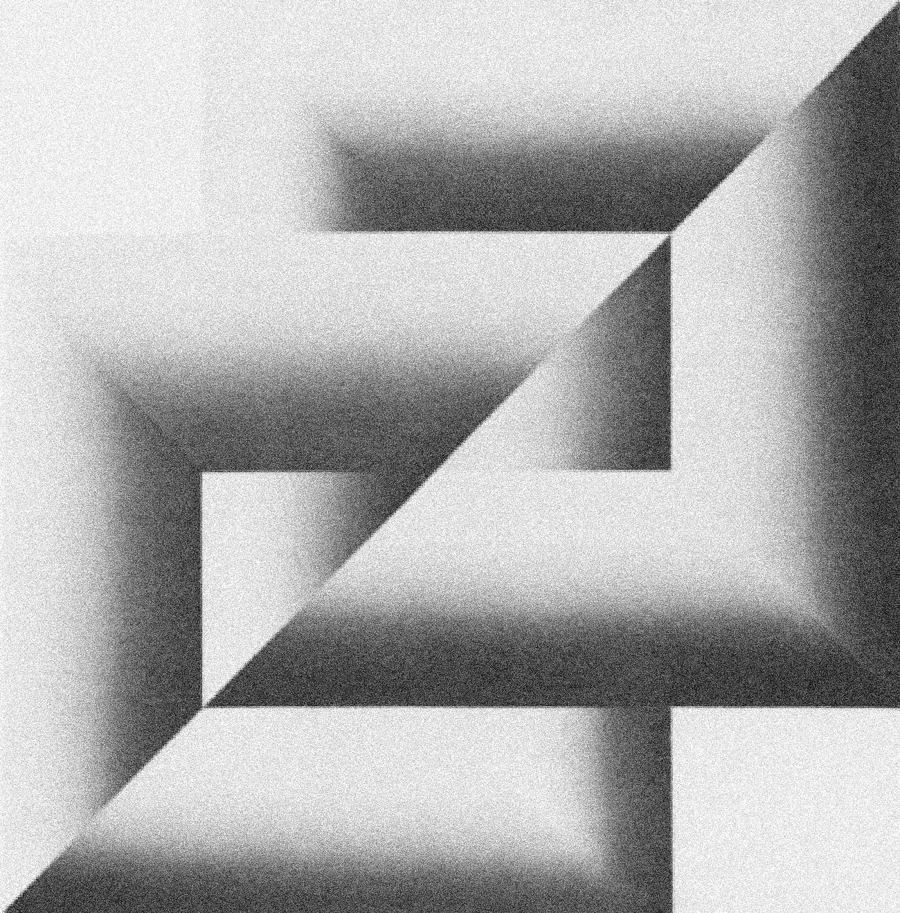 Kazys Varnelis, DUPLEX, 1972, acrylic on canvas, 48"x48".
