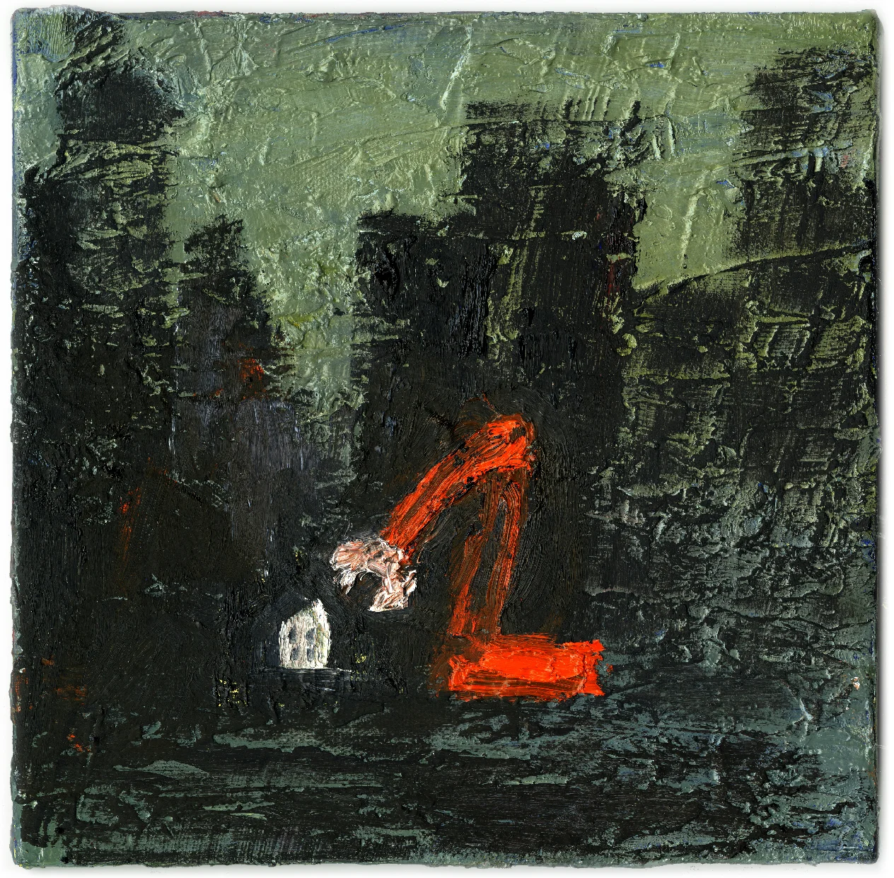 Life in the Big City , 8”x8”, oil on canvas, 2017