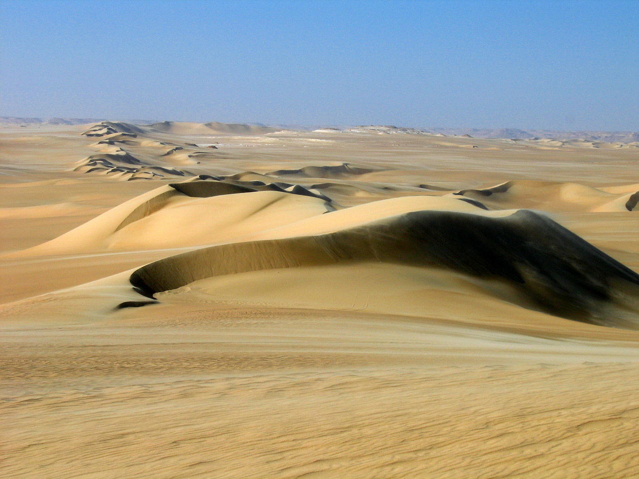 Rolling sand dunes outside of the Siwah Oasis.