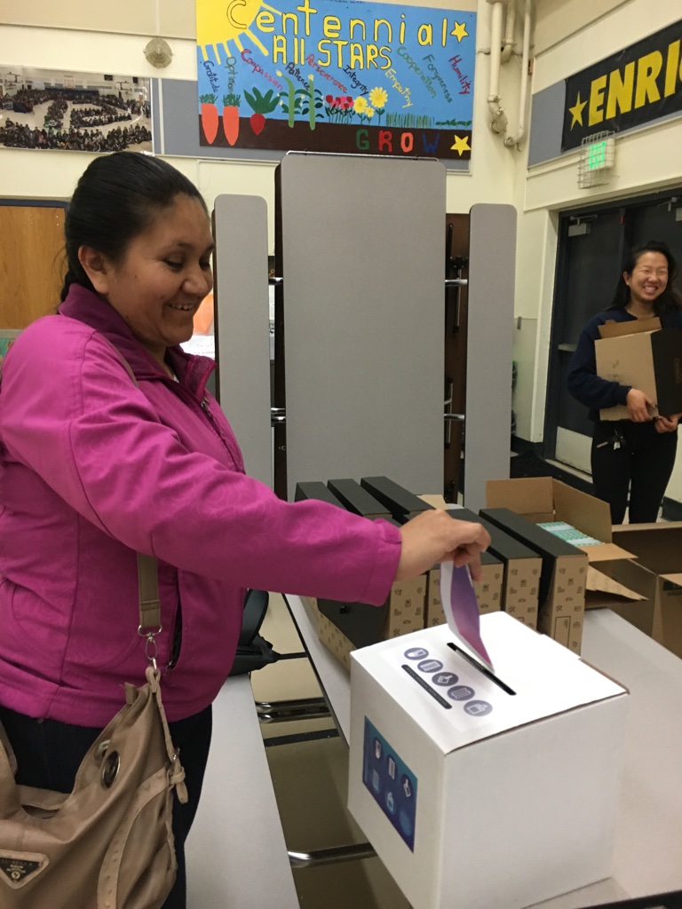   Official Unofficial Voting at an elementary school in Mt Vernon!  