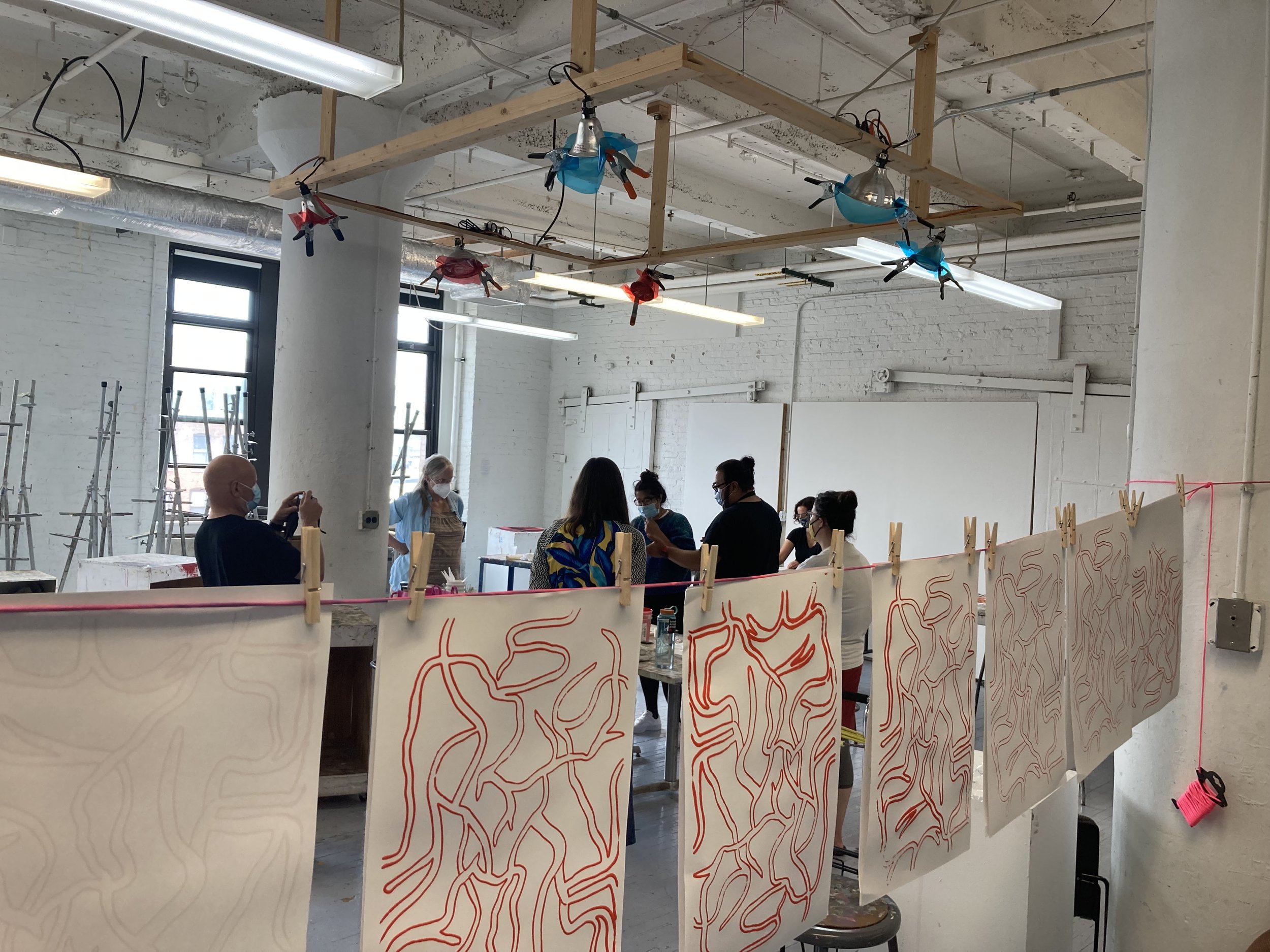 Rhizome print making activity