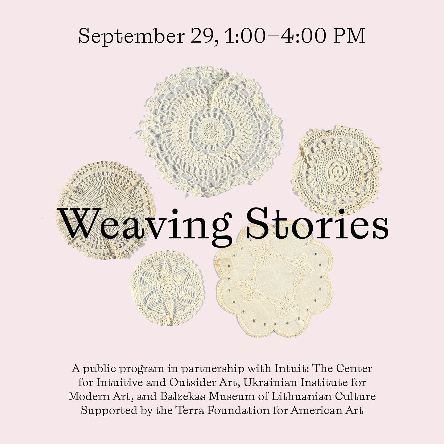 Hull-House Museum has partnered with Intuit: The Center for Intuitive and Outsider Art, Ukrainian Institute for Modern Art, and Balzekas Museum of Lithuanian Culture to present 𝙒𝙚𝙖𝙫𝙞𝙣𝙜 𝙎𝙩𝙤𝙧𝙞𝙚𝙨. This series of community-building weaving 