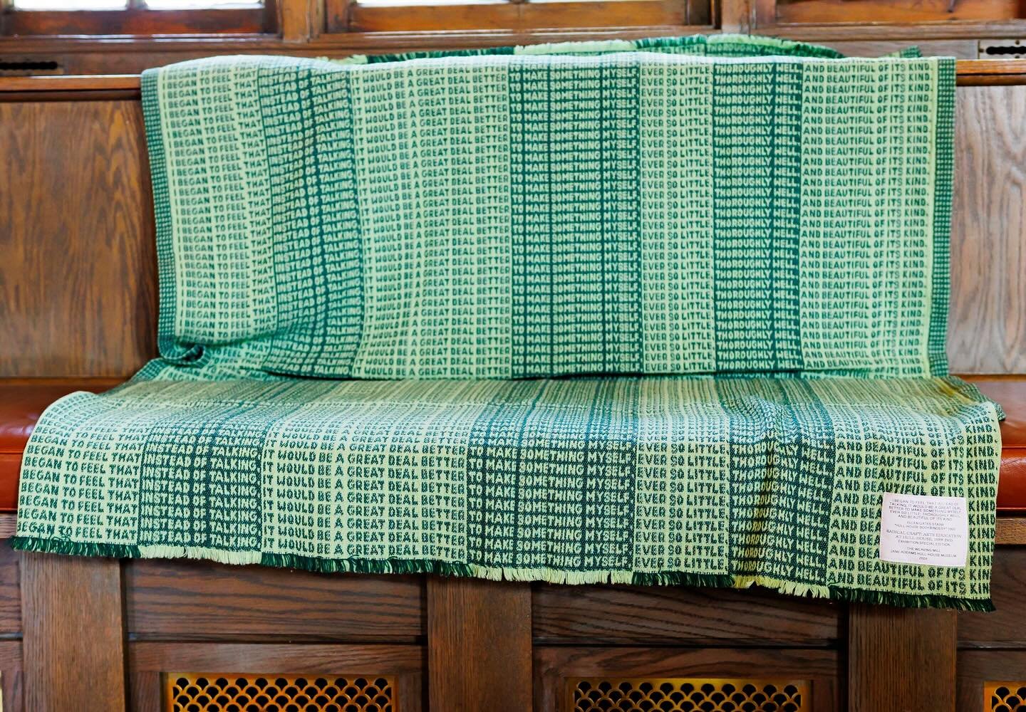 Last call for Radical Craft x The Weaving Mill special edition merchandise!

Inspired by Ellen Gates Starr, co-founder of Hull-House, and the HH textiles collection, our exhibition special edition blankets and book scarves are down to the final few. 