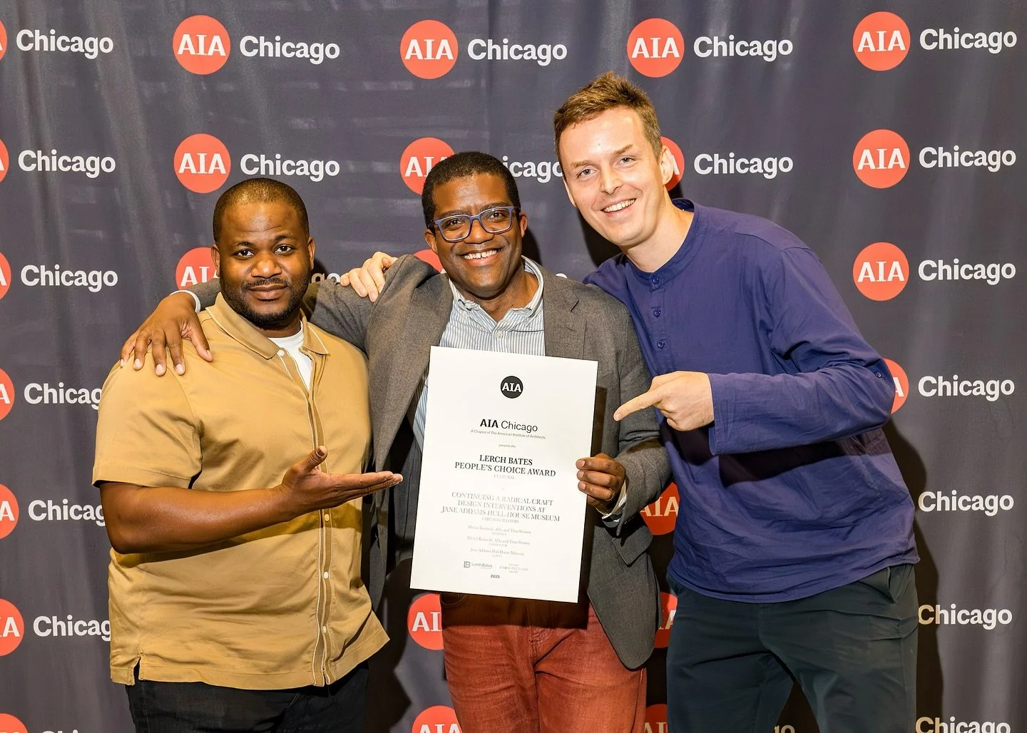 Congratulations to Hull-House collaborators Titus Wonsey and Michal Koszycki for taking home the AIA Chicago Lerch Bates People&rsquo;s Choice Award in the Cultural Category! 

At Designight 2025 on September 12, the designers behind the new Hull-Hou