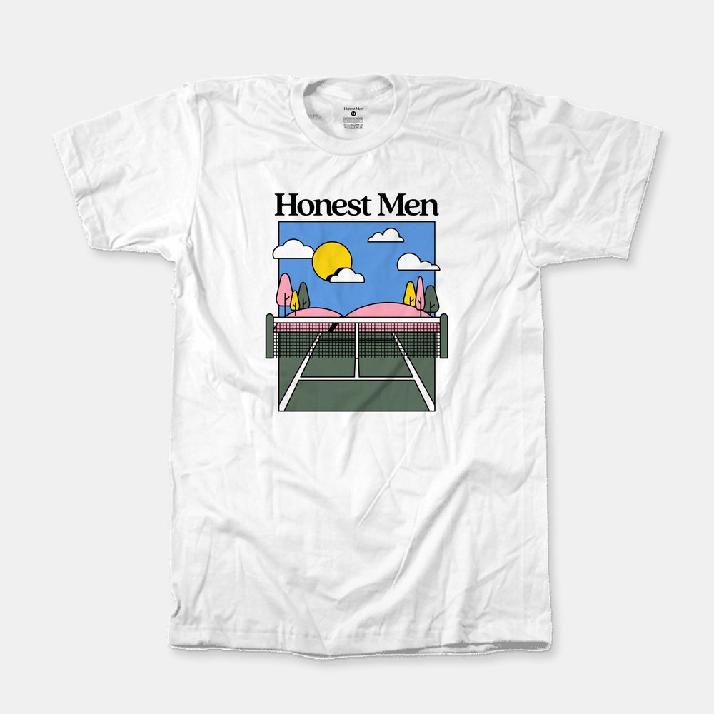 Tennis Court T-Shirt — HONEST MEN