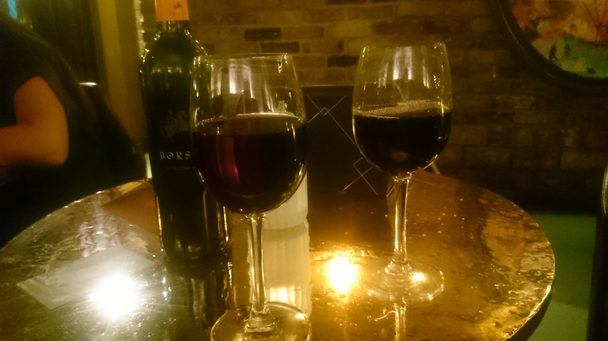 There was someone else there - I didn't order two glasses of wine at the same time. OR DID I!? 