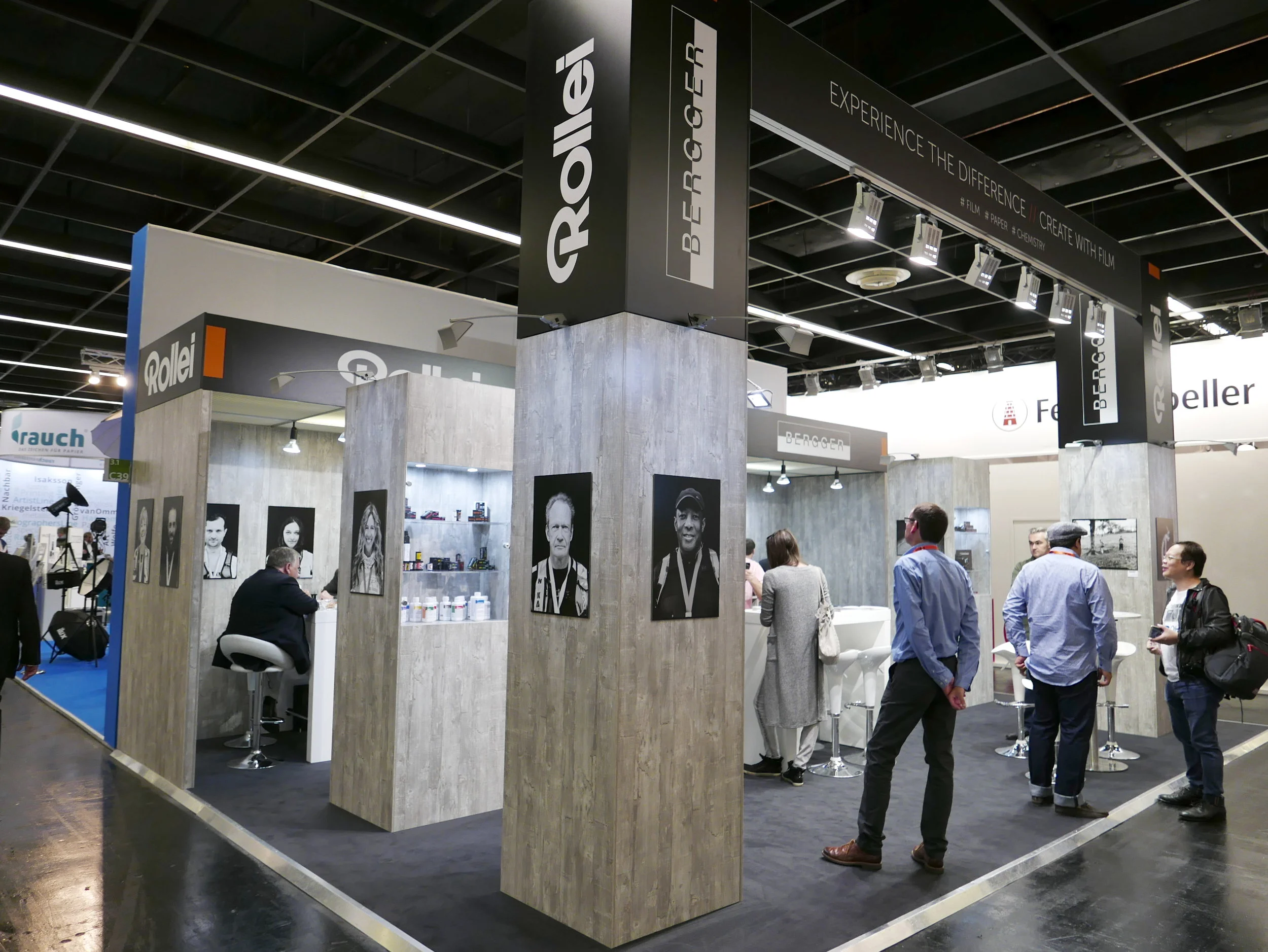 Gemeinsame Ausstellungsfläche von Rollei und Bergger
