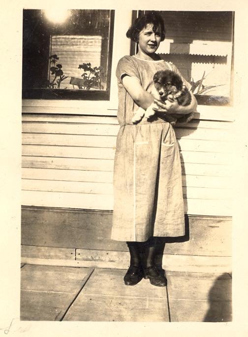 Girl + Her Dog in front of the Solarium.jpg