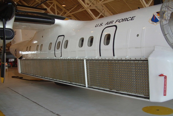 Legacy Digital Beamforming Array installed on a Range Support Aircraft