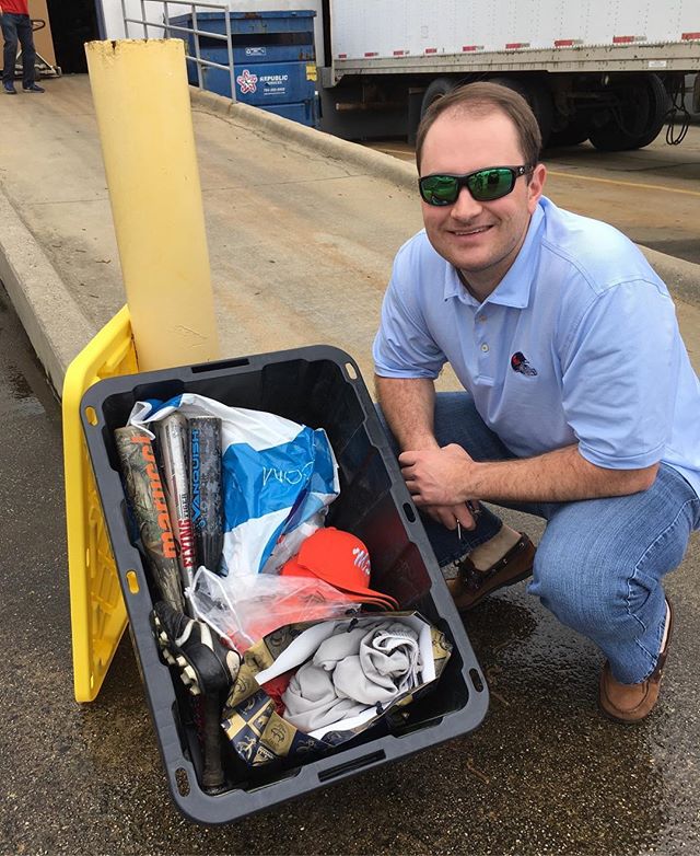 Look who it is! AG Baseball Coach, Bo Coggins, stopped by the warehouse today to donate gear from Myers Park Traditional Little League. Huge shoutout to all the local Charlotte baseball coaches who have have helped curate drives, donate gear and help