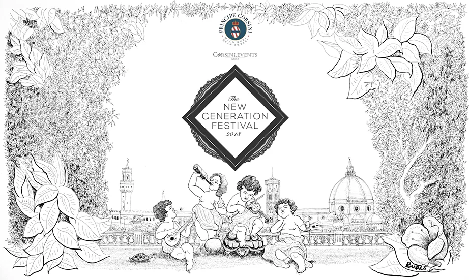 Art work for the New Generation Festival 201 8 . Commissioned by Corsini Events Group