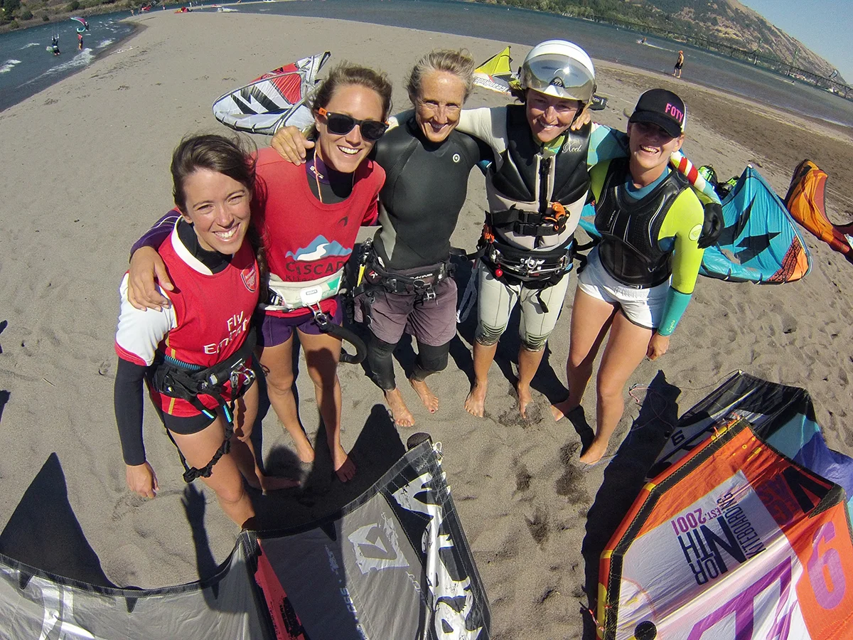 Our women's kiteboarding clinics are a blast and they fill up quick!