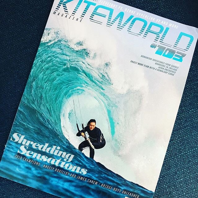 SOOOO stoked to see more women getting barreled on covers! More please! 🙌🏽 @moonawhyte shredding as usual, and @kiteworldmag for paying attention! I love this shot for so many reasons. One, Moona&rsquo;s determined and bold expression. Two, she&rsq