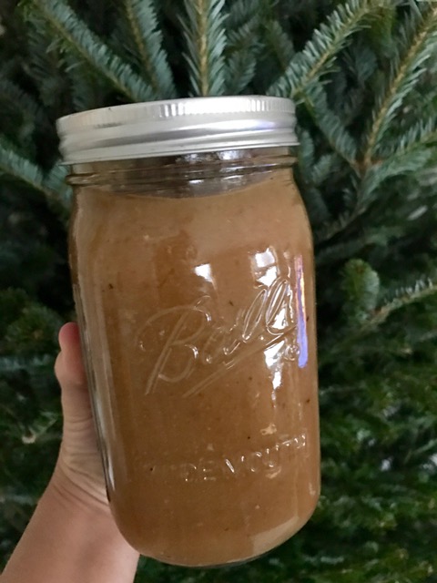 This was a jar of emergency gravy ordered to go with an emergency turkey this year. New Yorkers don't mess around with their Thanksgiving feast needs! 