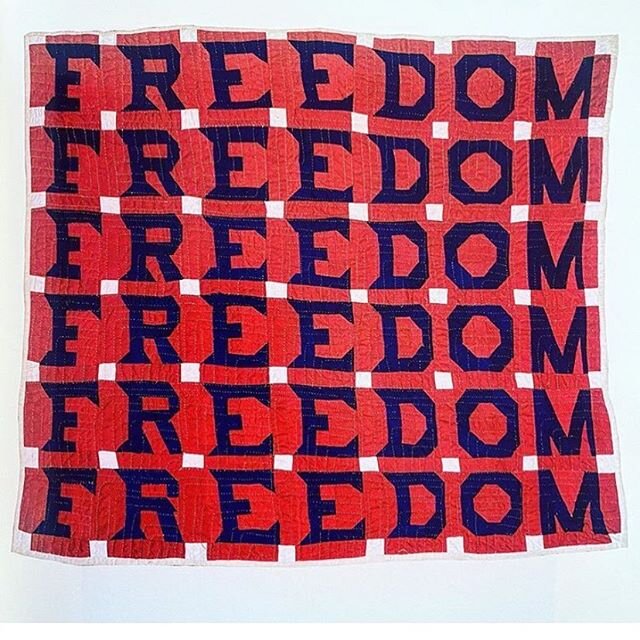&ldquo;Nobody&rsquo;s free until everybody&rsquo;s free.&rdquo; #fannielouhamer Freedom Quilt made by Jessie Telfair posted by the @tatterbluelibrary #juneteenth #blm #saytheirname #stopkillingblackpeople #beanally #freedomforall