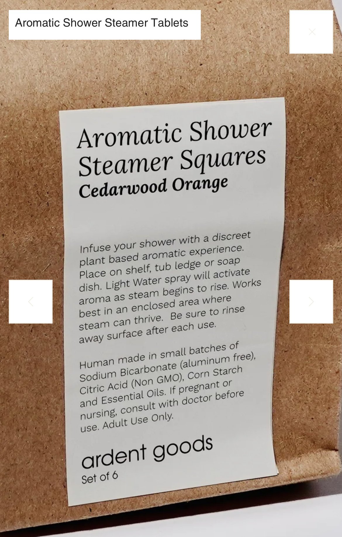 ARDENT GOODS | shower steamer set