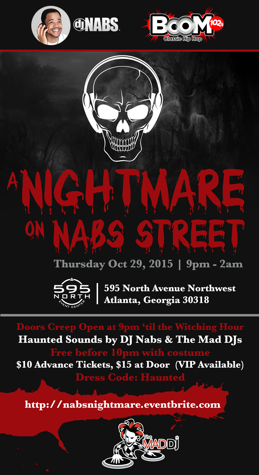 Nightmare on Nabs Street Flyer Design