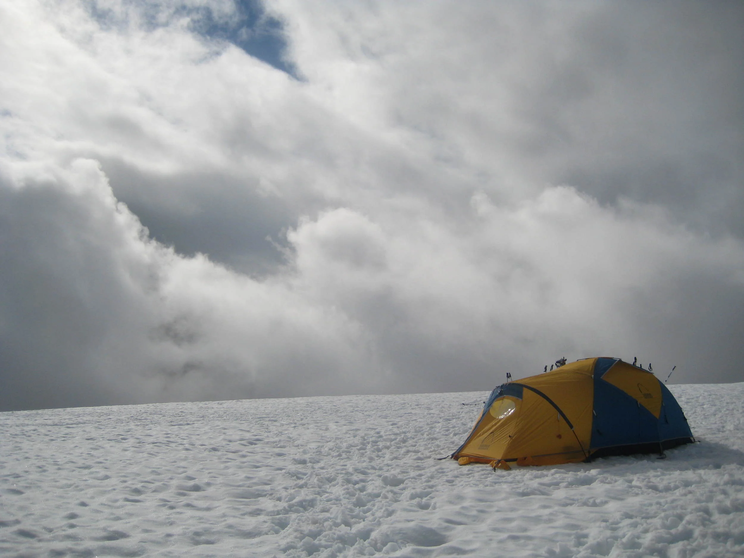Alaska, 2012 This was part of a 7-day mountaineering course. One of the most physically challenging and uncomfortable trips I've ever been on but I have to say I absolutely loved visiting Alaska (ok, minus the mosquitoes but they didn't bother me unless I was at lower/warmer elevations). I have never seen so many bald eagles in my life. At night, we would hear the marmots exploring the campsite. Our guides called them "whistling pigs." Too bad I never caught a glimpse of them.