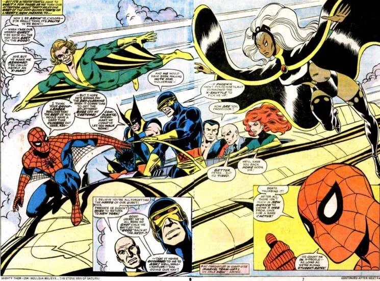 MARVEL TEAM UP: X-MEN AND SPIDERMAN. I actually had this comic but I think my grandma threw it away by mistake. **goes and have a long talk with my grandma**