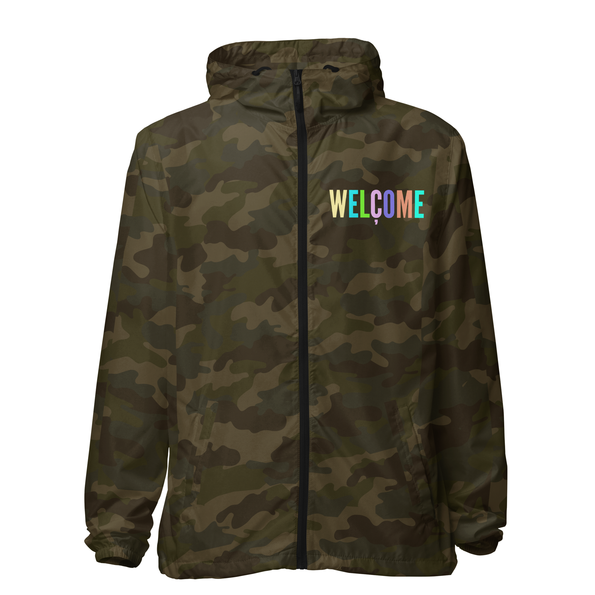 unisex-lightweight-zip-up-windbreaker-forest-camo-front-67f52bd75607d.png