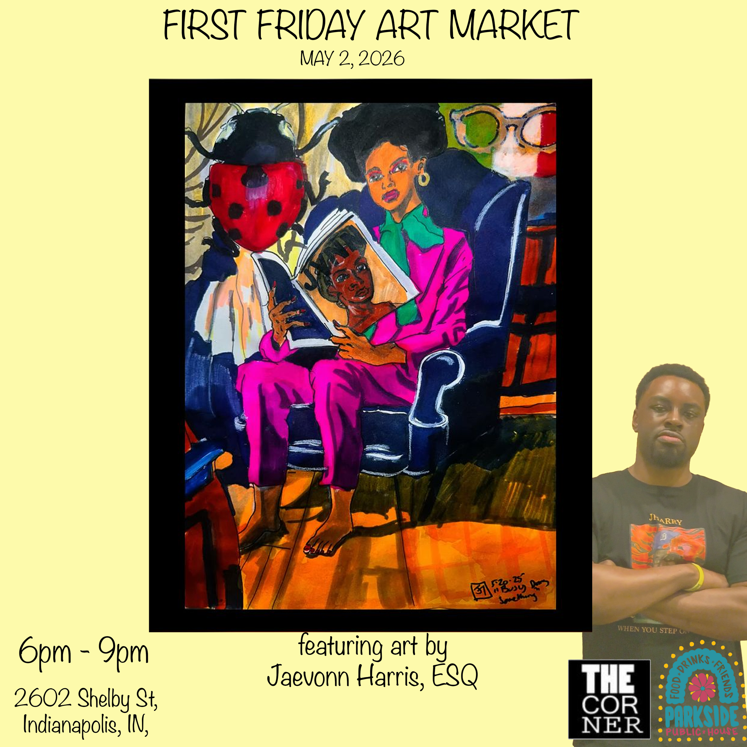 WE OUTSIDE. FIRST FRIDAY ART MARKET at PARKSIDE PUBLIC HOUSE - MAY 2, 202