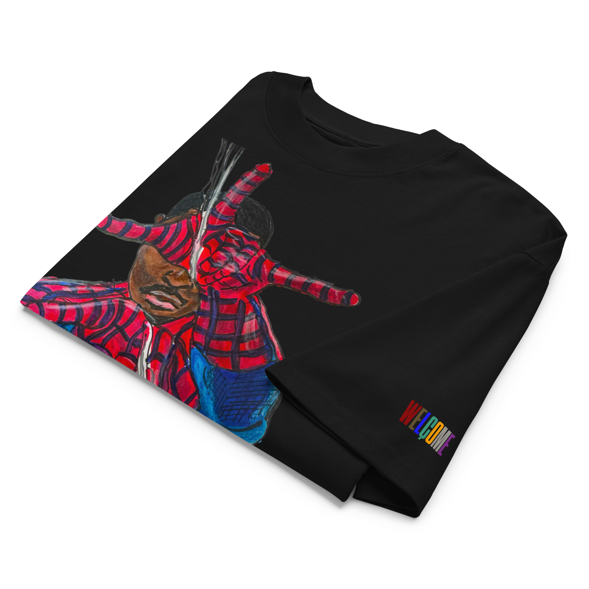unisex-organic-oversized-high-neck-blaster-2.0-t-shirt-black-front-6a6bd4c88d927.png