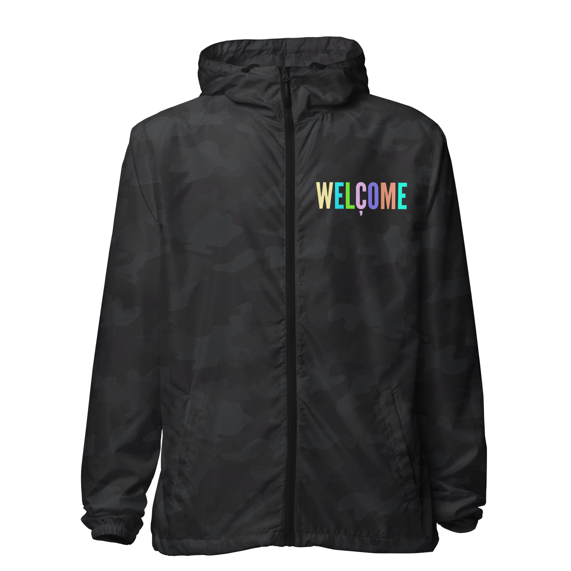 unisex-lightweight-zip-up-windbreaker-black-camo-front-67f52bd759b24.png