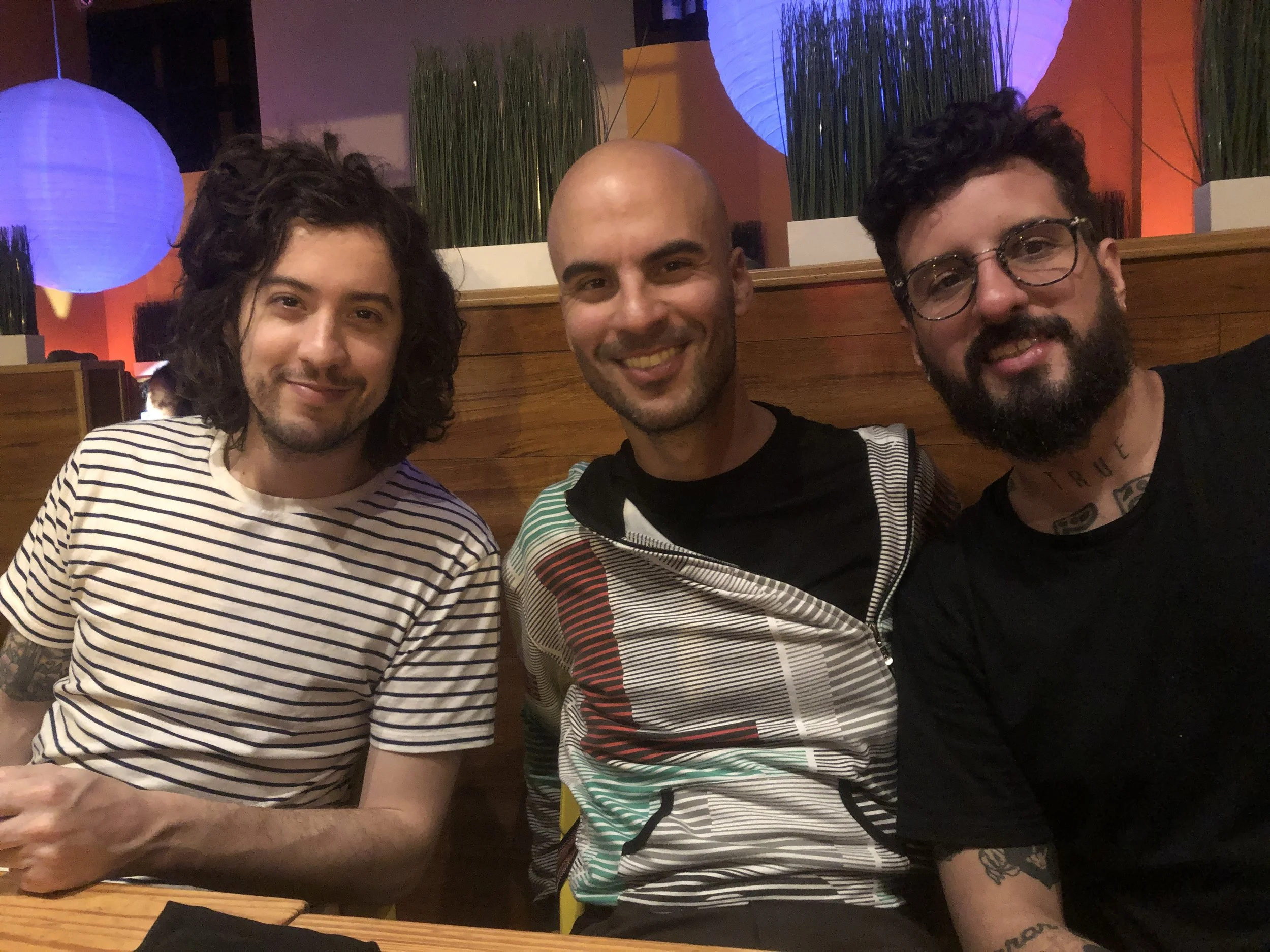 Pictured left to right; Josh Reames (NYC), Gili Avissar (Tel Aviv, Israel) and Bruno Miguel (Rio de Janeiro, Brazil)