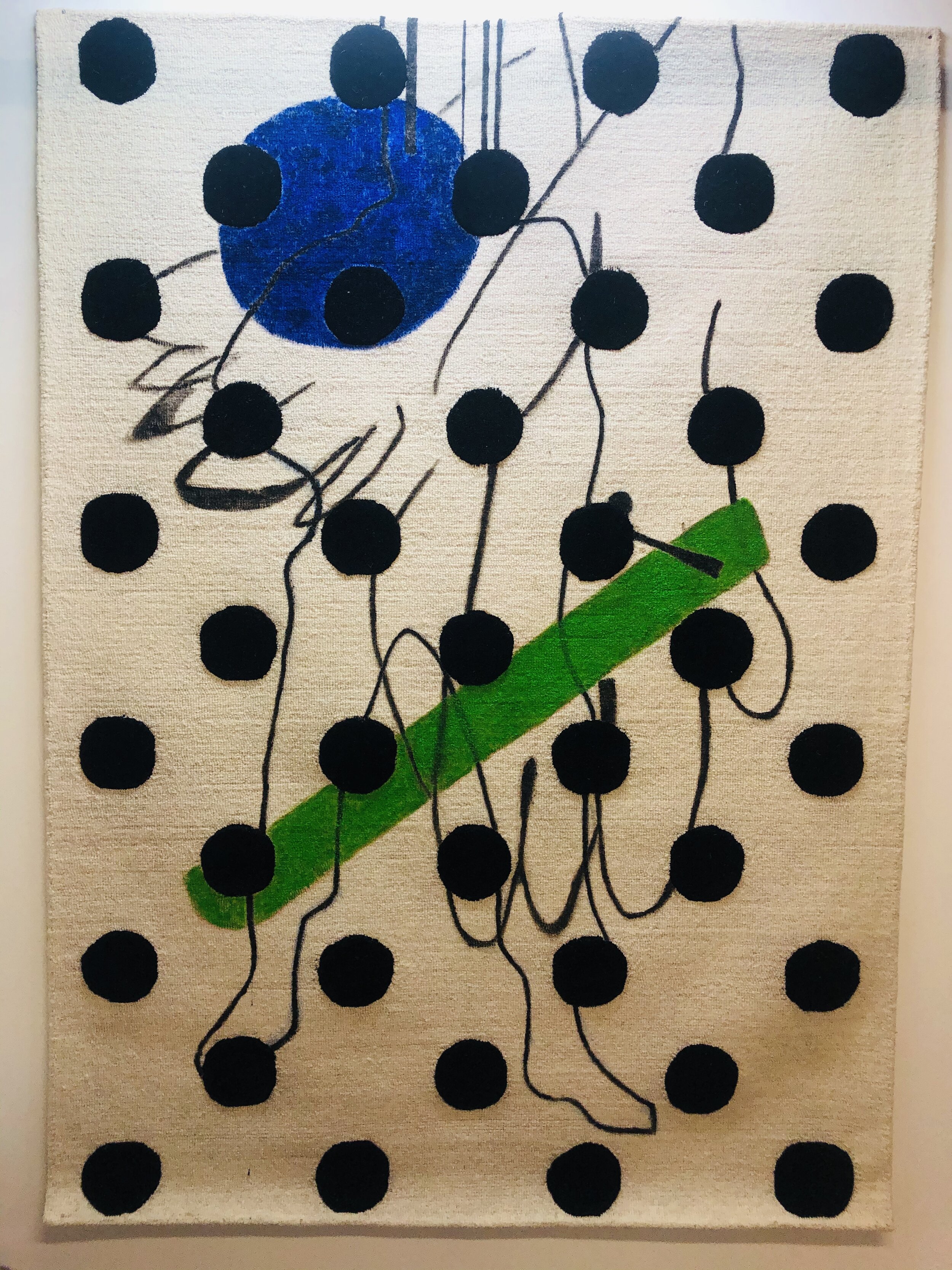 Forbidden touch and blue earth, 7x5 feet acrylic on woolen carpet, 2020.HEIC.jpeg