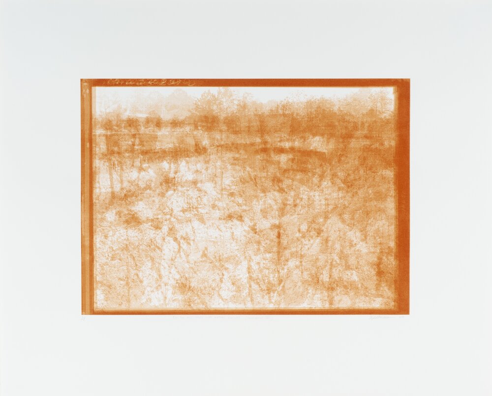 For The Mud Holds What History Refuses (Providence III), 2019, red clay soil print on cotton paper, 1937 WPA erosion file on Stewart County, Georgia, soil harvested from the former Webb family plantation, 33” x 40”.jpg