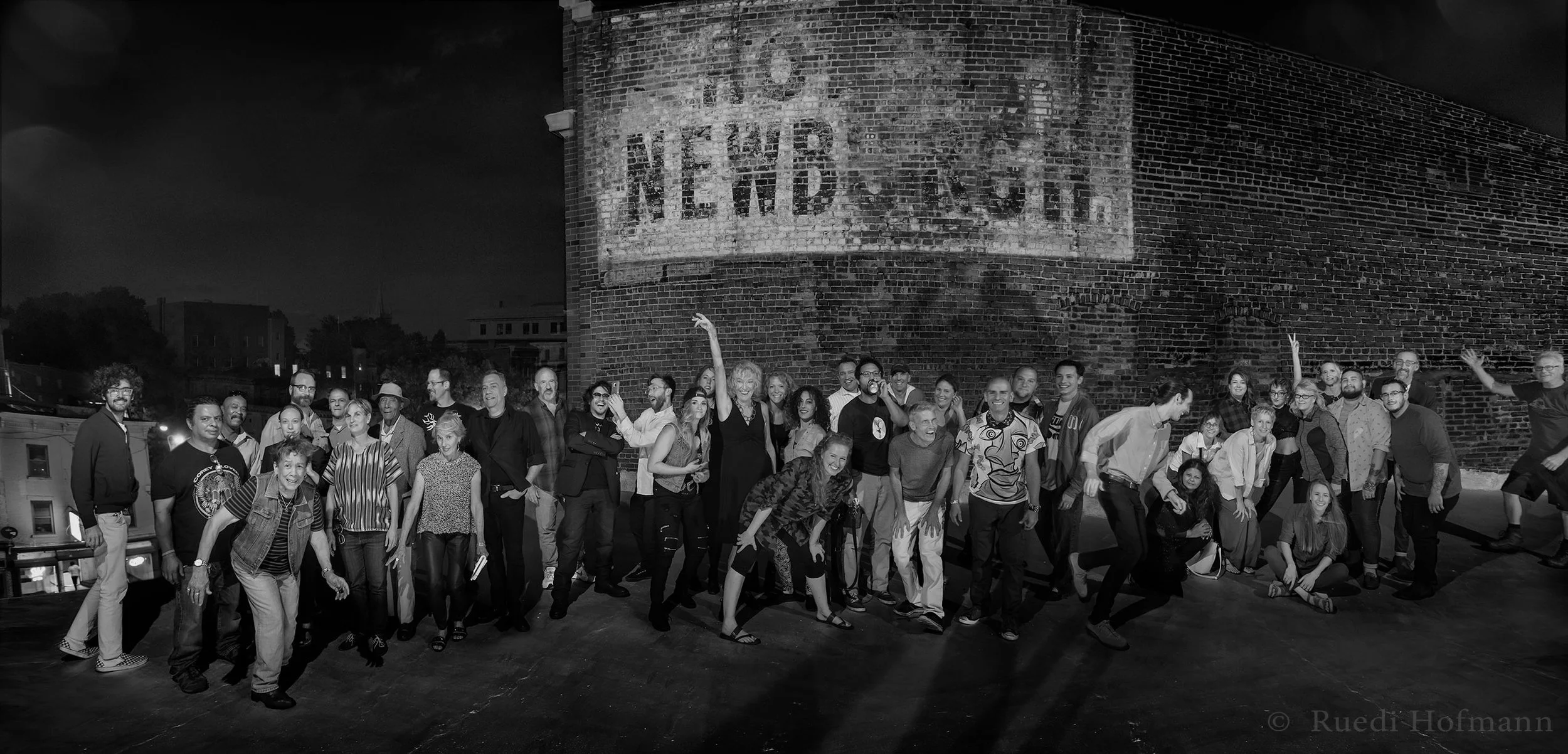NOS 2016 artists on the roof of Terran Studio, Newburgh, NY