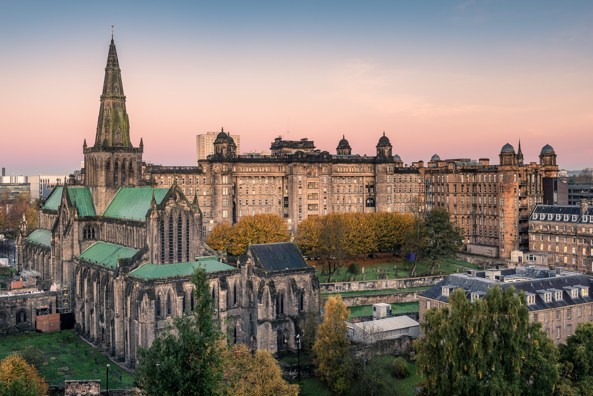 Glasgow Cathedral and the Royal Infirmary