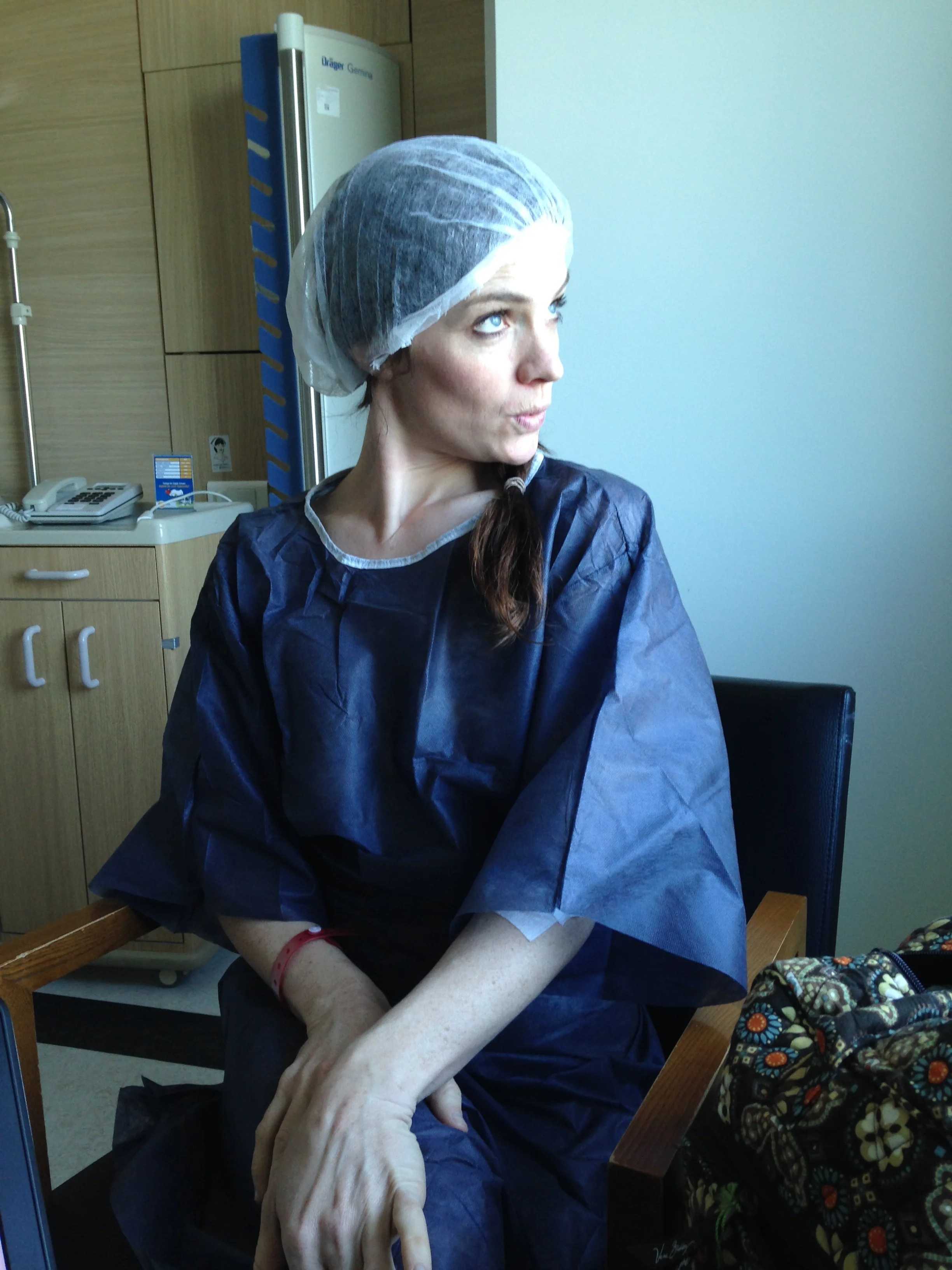 looking vogue in my ultra comfy hospital git-up