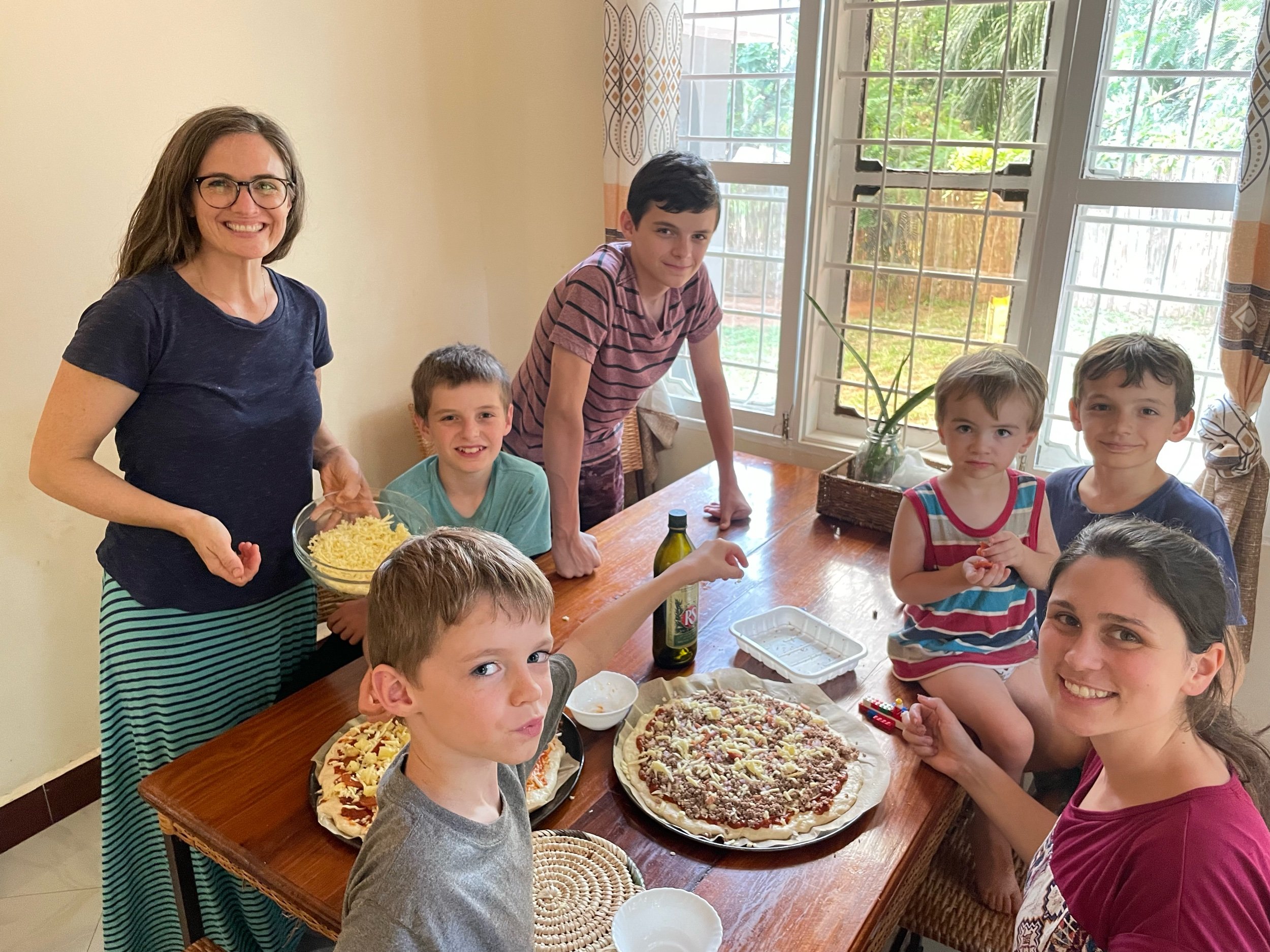 Pizza night with Kari and the boys. Delicious!