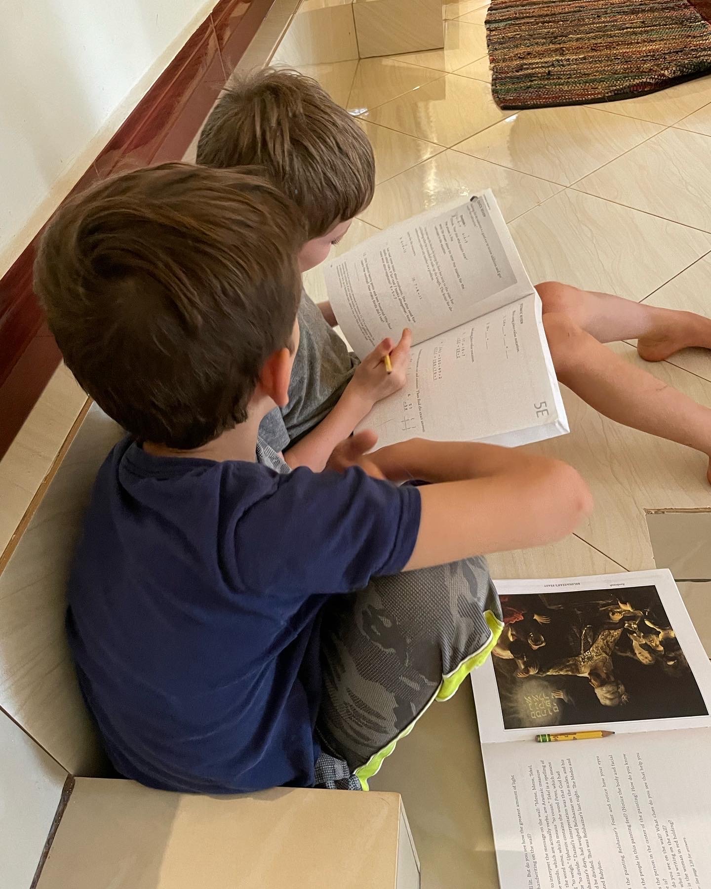 Joel and Judah both love to help Luke with his school
