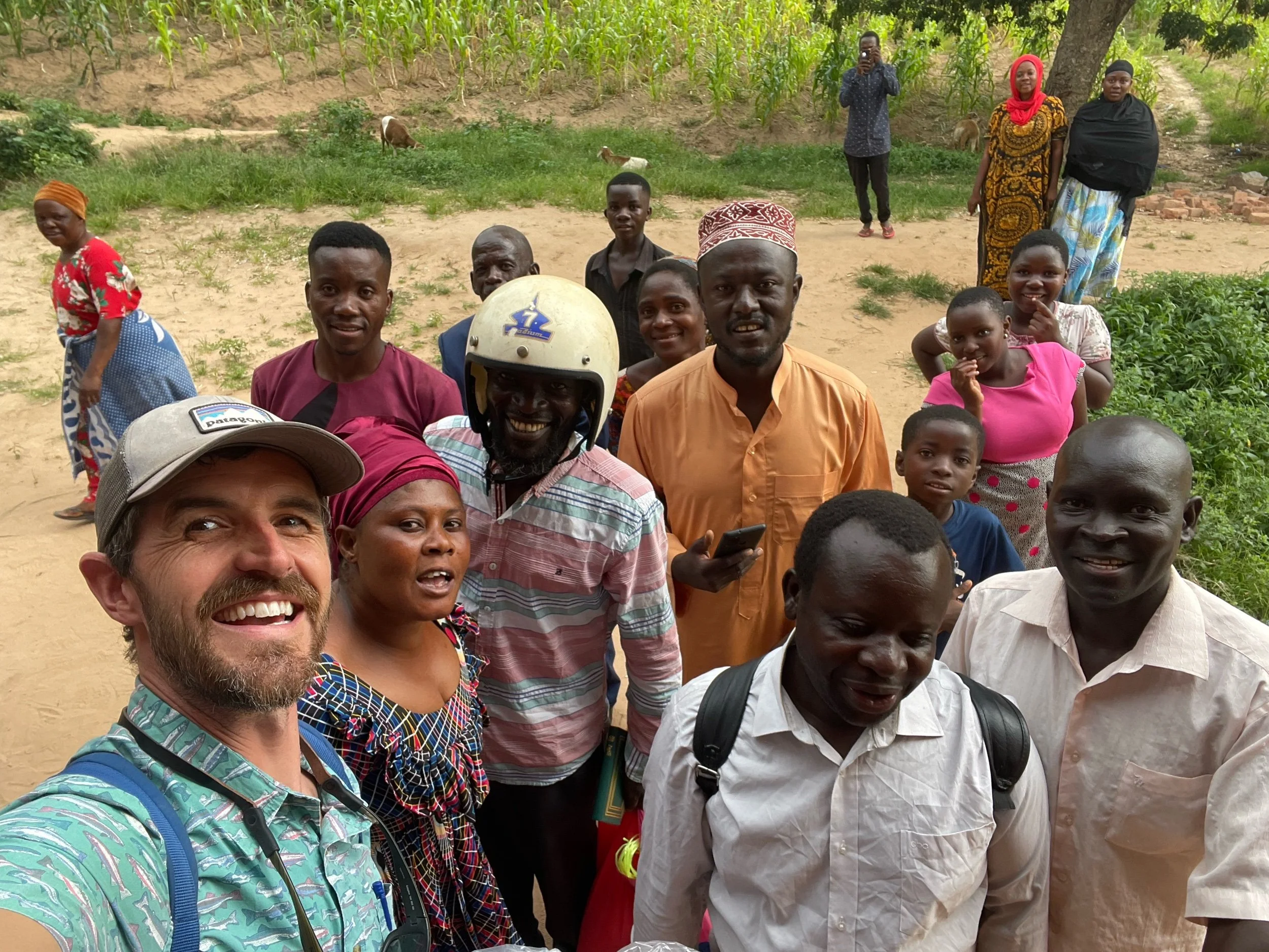 Some happy relief kit recipients