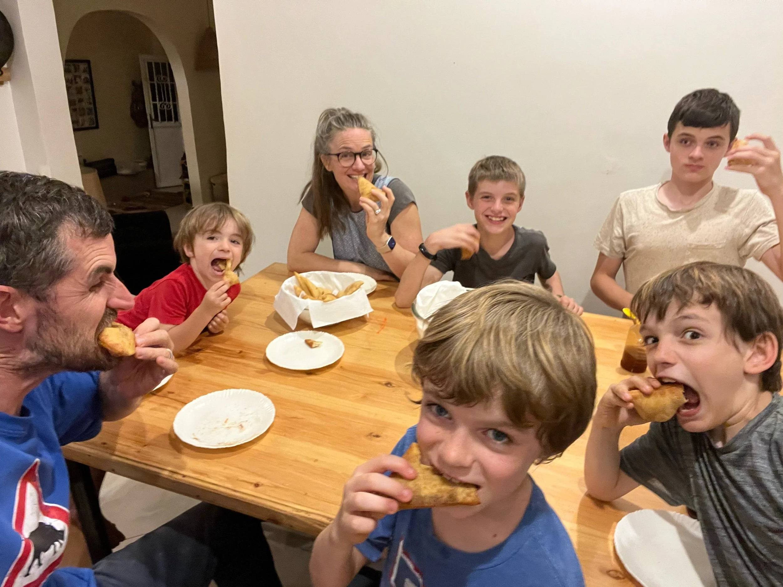 Eating sopapillas in memory of Mary on her birthday