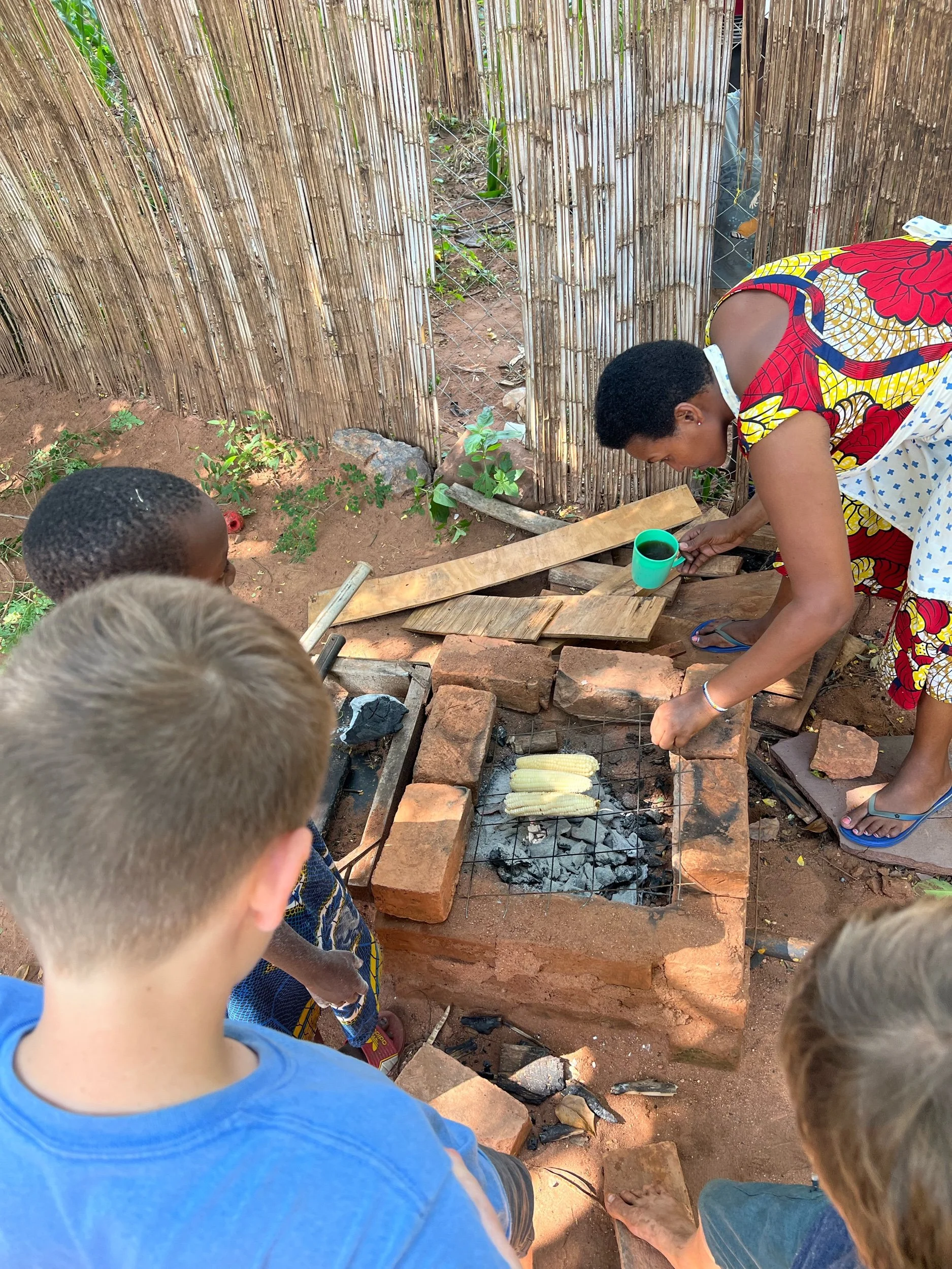 The corn is ripening, ready to roast!