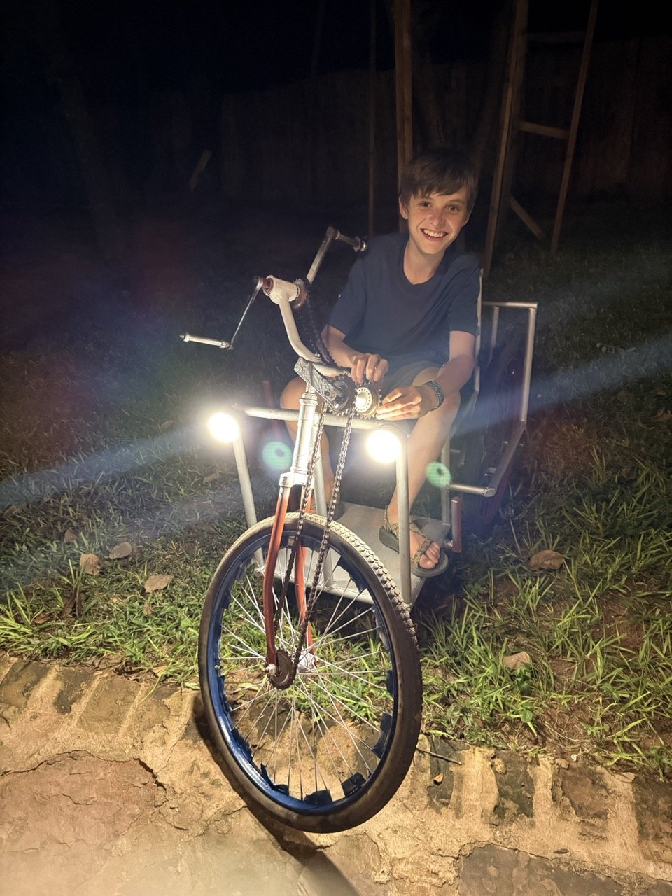 Judah's school project- refurbishing this hand bike