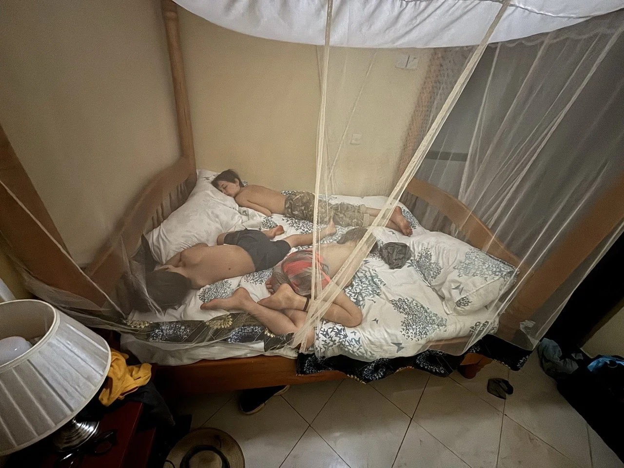 3 to a bed saves money!