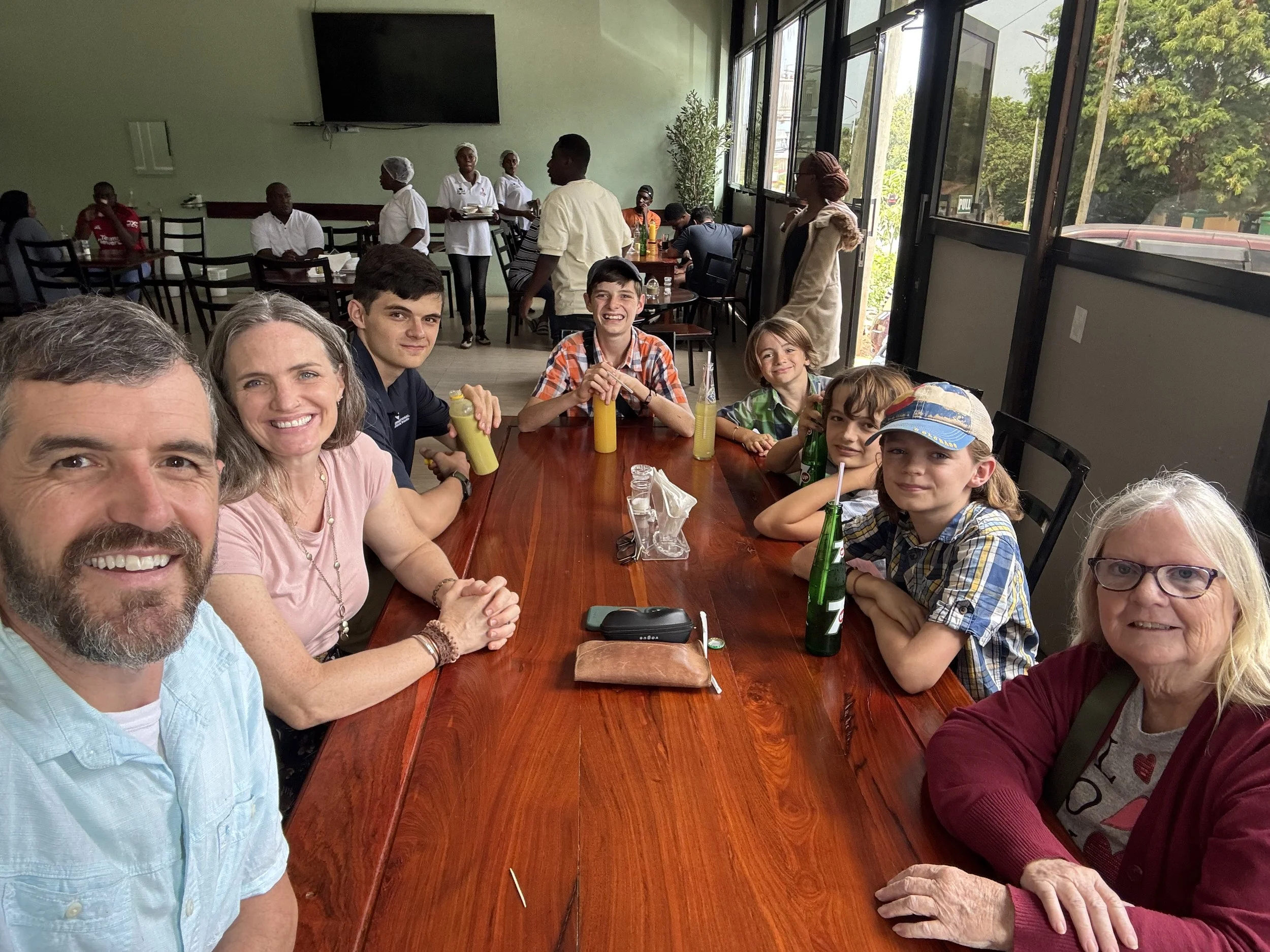 Neddy's first after-church lunch!