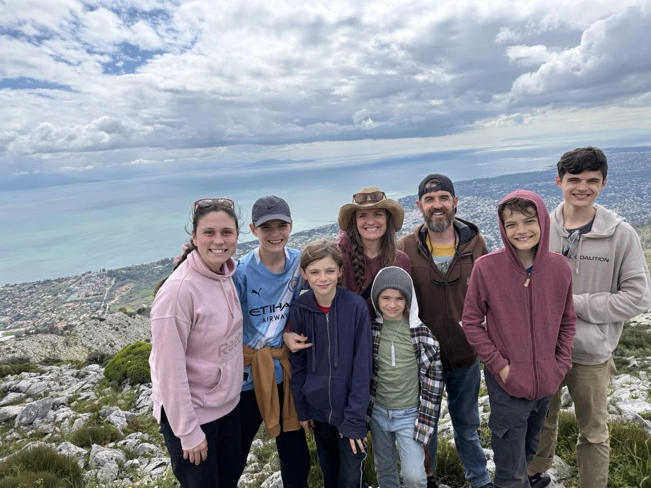 We hiked from the coast in the distance!